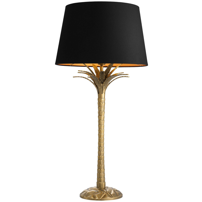 Настольная лампа Eichholtz Table Lamp Palm Harbor Латунь Черный в Воронеже | Loft Concept 