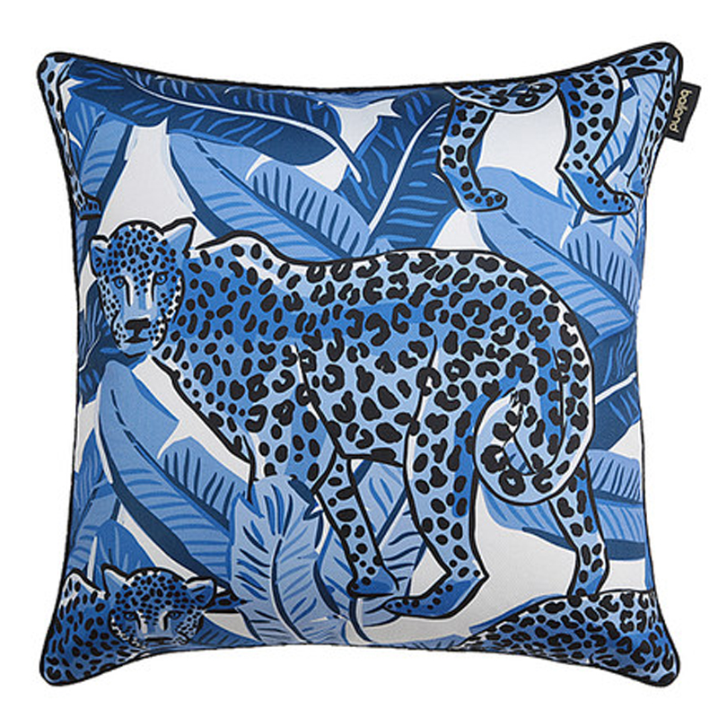 Подушка Pillow Indigo leopard Синий Белый в Воронеже | Loft Concept 