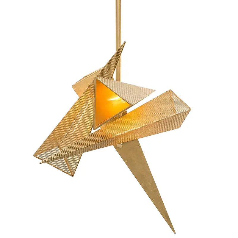 Люстра Susan Hornbeak TRYSTAN CHANDELIER - Gold Leafed Perforated Steel Pyramids Gold Золотой Люстра Susan Hornbeak TRYSTAN CHANDELIER - Gold Leafed Perforated Steel Pyramids Gold Золотой в Воронеже | Loft Concept