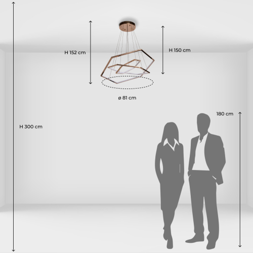 Люстра с 3-мя подвесами в виде шестиугольников Hexagon Horizontal в Воронеже