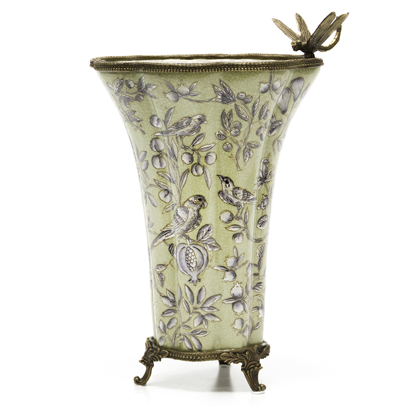 Ваза Pomegranate Vase Золотой Прозрачный зеленый Ваза Pomegranate Vase Золотой Прозрачный зеленый в Воронеже | Loft Concept