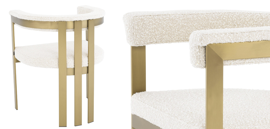 Стул Eichholtz Dining Chair Clubhouse boucle cream Стул Eichholtz Dining Chair Clubhouse boucle cream - Loft-Concept в Воронеже