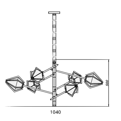 Люстра HARLOW Spoke Chandelier Gabriel Scott в Воронеже