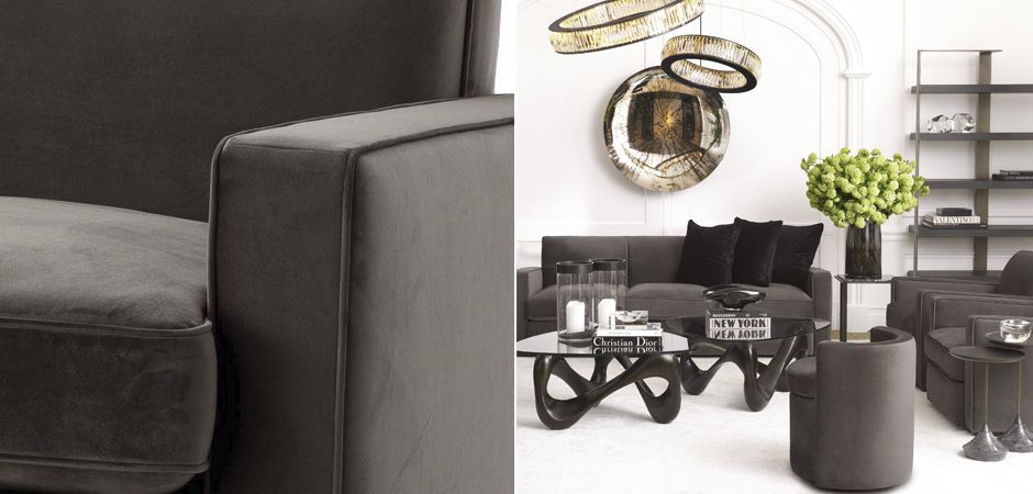 Диван Eichholtz Sofa Edmond grey Диван Eichholtz Sofa Edmond grey - Loft-Concept в Воронеже