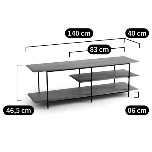 ТВ-тумба с полками из массива ореха Derick Wooden TV Stand в Воронеже