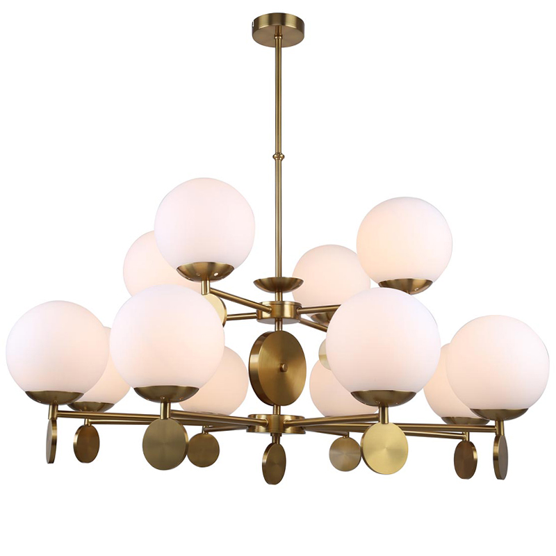 Люстра Kyran Chandelier Bronze 12 Бронза Белый Люстра Kyran Chandelier Bronze 12 Бронза Белый в Воронеже | Loft Concept