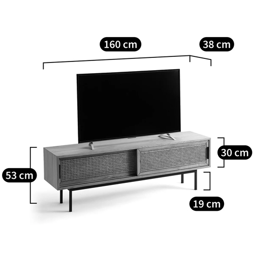 ТВ-тумба с плетеным декором Tate Wicker TV Stand в Воронеже