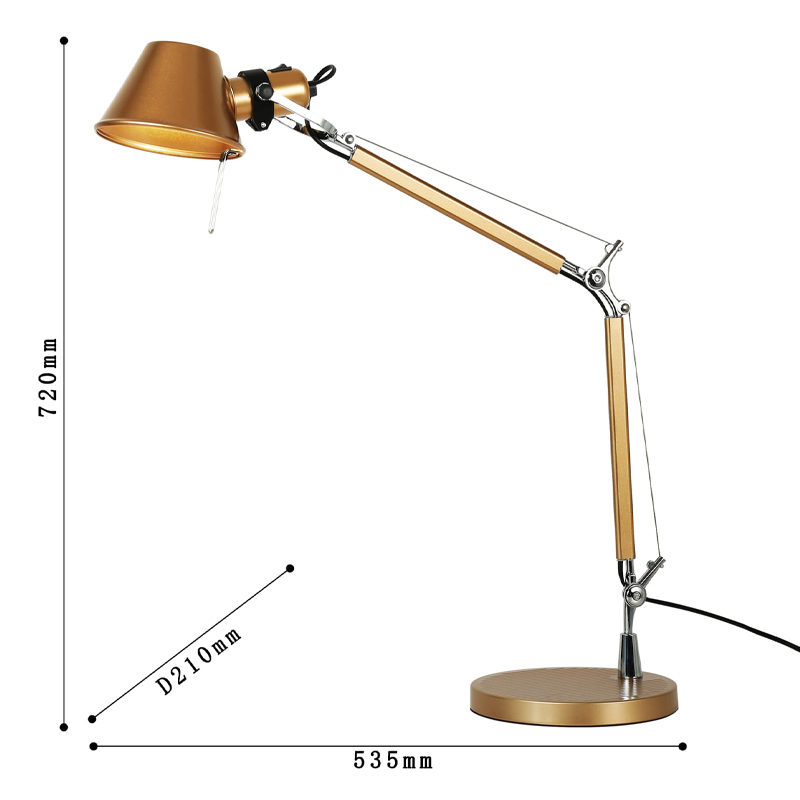 Настольная лампа золотого цвета Artemide в Воронеже