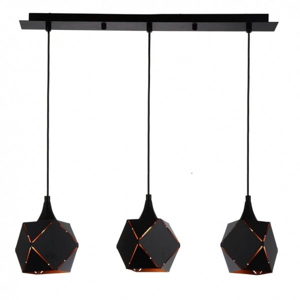 Подвесной светильник Volume Square Pendant 3 Черный в Воронеже | Loft Concept 