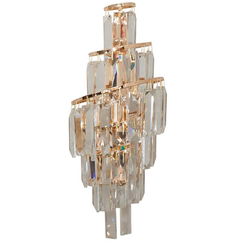 Бра Odeon Cascade Wall Lamp Gold 38 Прозрачное Стекло Золотой в Воронеже | Loft Concept 