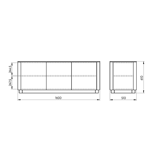 Тумба молочного цвета с 3-мя дверцами Tammi  в Воронеже