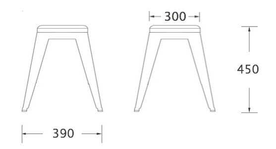 Кухонный стул Tolix Kitchen Stool 45 в Воронеже