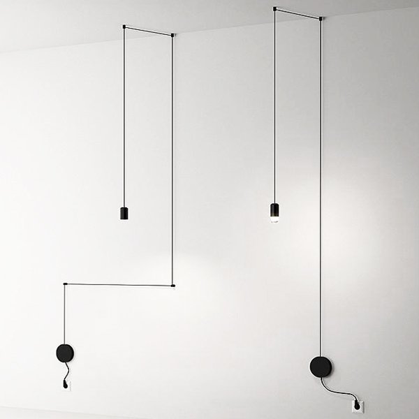 Vibia Wireflow Free-Form 0347 pendant lamp Черный в Воронеже | Loft Concept 