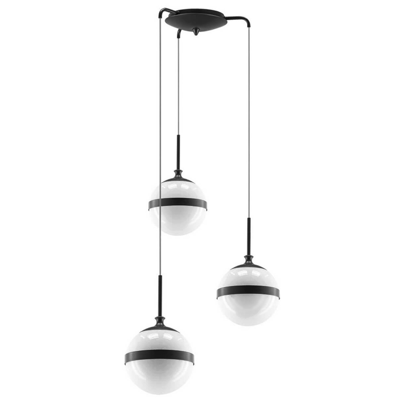 Подвесной светильник Peggy Single Pendant Light Темный хром Белый в Воронеже | Loft Concept 