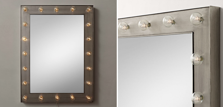 Зеркало с подсветкой Restoration Hardware ILLUMINATED Mirror Pewter Зеркало с подсветкой Restoration Hardware ILLUMINATED Mirror Pewter - Loft-Concept в Воронеже