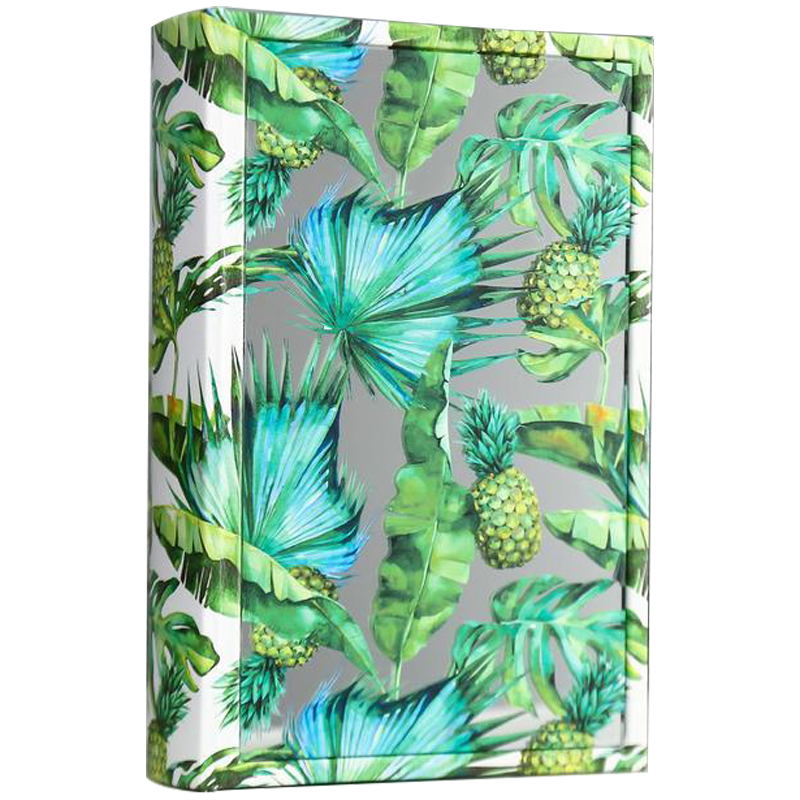 Шкатулка-книга Pineapples and Leaves Mirror Book Box Зеленый Белый Зеркало Шкатулка-книга Pineapples and Leaves Mirror Book Box Зеленый Белый Зеркало в Воронеже | Loft Concept