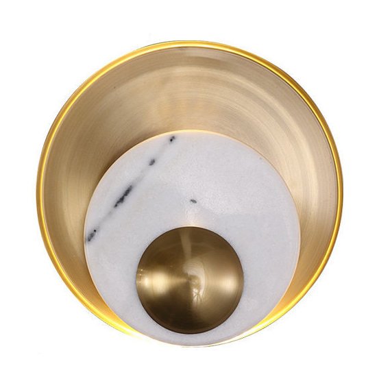 Бра Ginger & Jagger Pearl WALL LAMP round gold Латунь Белый в Воронеже | Loft Concept 