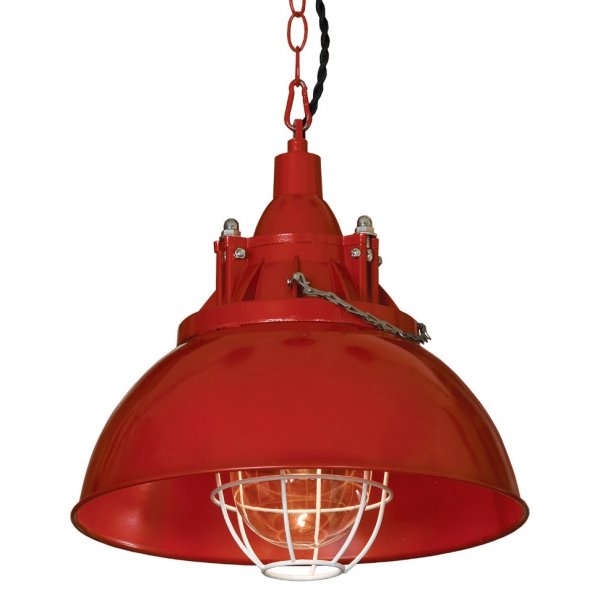 Подвесной светильник Firefighter Helmet Pendant Red Красный в Воронеже | Loft Concept 