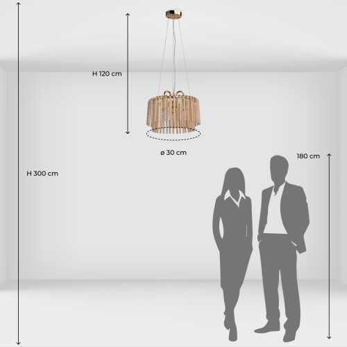 Люстра с подвесными рифлеными стеклянными трубками Nembus в Воронеже