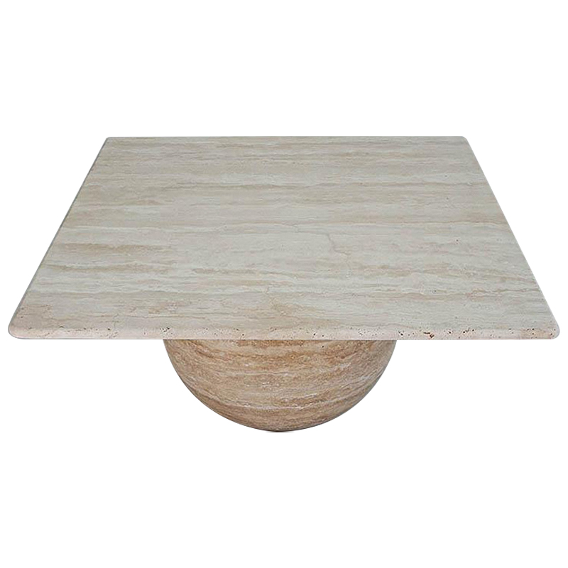 Кофейный стол Edna Travertine Coffee Table Коричневый Бежевый в Воронеже | Loft Concept 