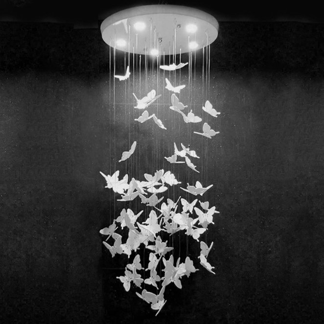 Люстра Night Butterflies Chandelier Белый в Воронеже | Loft Concept 