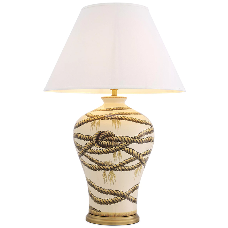 Настольная лампа Eichholtz Table Lamp Hernando Латунь Бежевый ivory ( слоновая кость ) в Воронеже | Loft Concept 