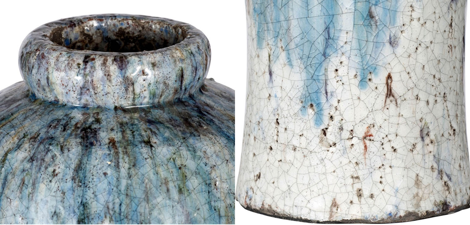 Ваза Terracotta Vase blue-white high - фото №1