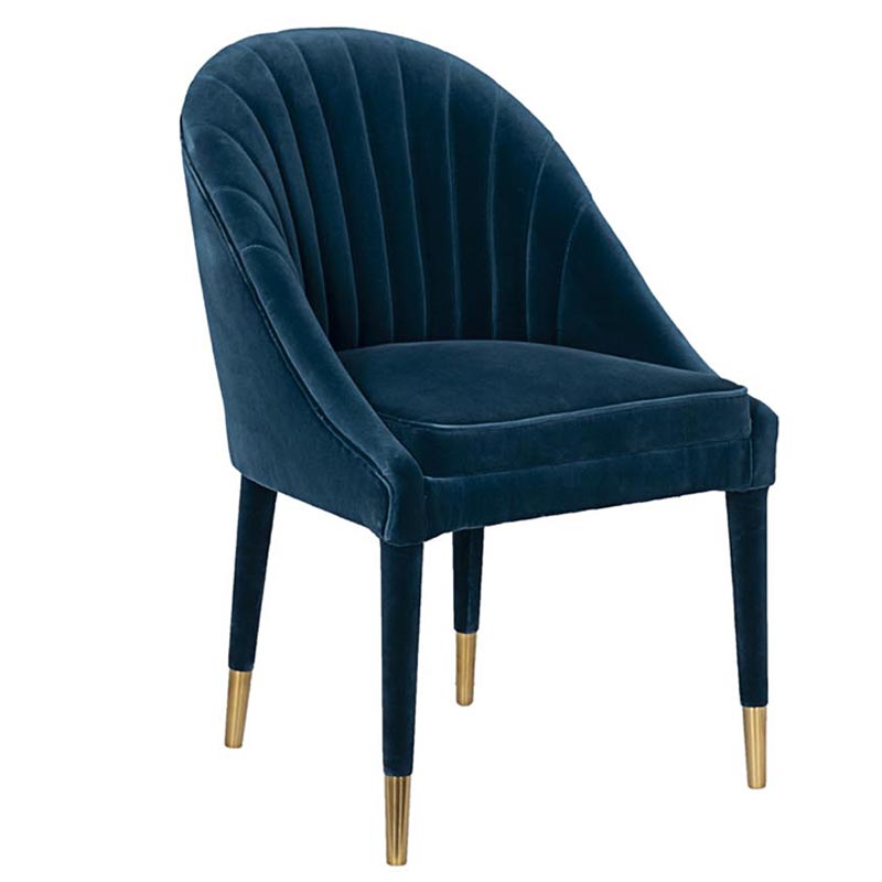 Стул Walton Chair blue velor Синий Золотой в Воронеже | Loft Concept 