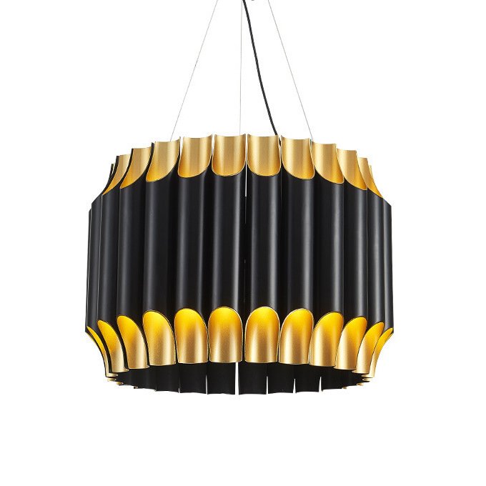 Люстра GALLIANO ROUND SUSPENSION LIGHT by DELIGHTFULL Black Золотой Черный Люстра GALLIANO ROUND SUSPENSION LIGHT by DELIGHTFULL Black Золотой Черный в Воронеже | Loft Concept