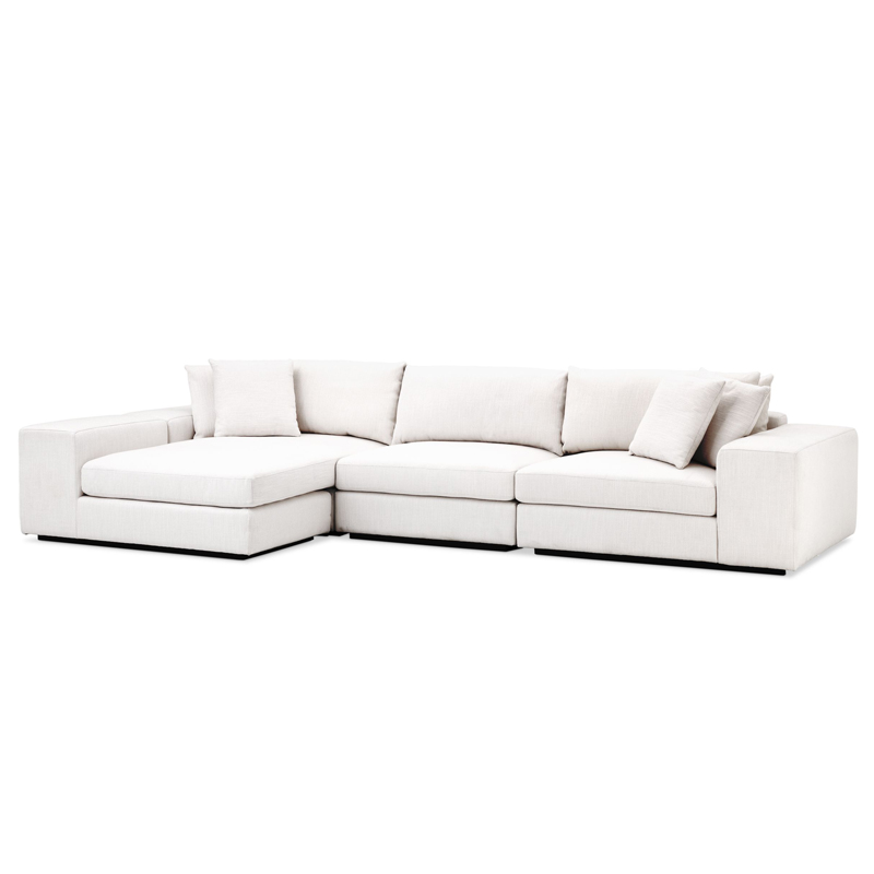 Диван Eichholtz Sofa Vista Grande Lounge white Белый Черный в Воронеже | Loft Concept 