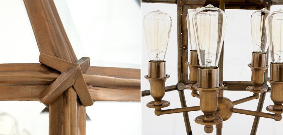 Люстра Lantern Owen Brass L - Loft-Concept в Воронеже