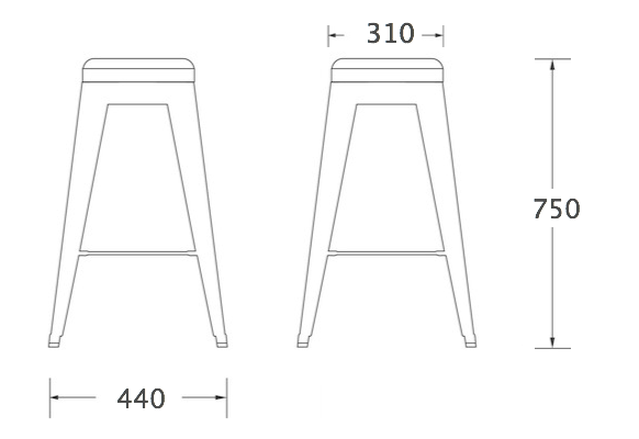 Барный стул Tolix Bar Stool 75 в Воронеже