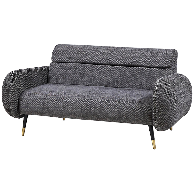 Диван Hebert Sofa Grey M Серый Серый Черный Латунь в Воронеже | Loft Concept 