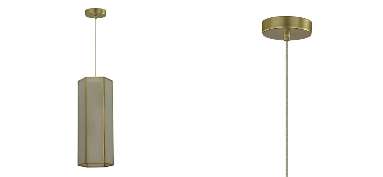 Подвесной светильник с перламутровым плафоном Rombika - фото