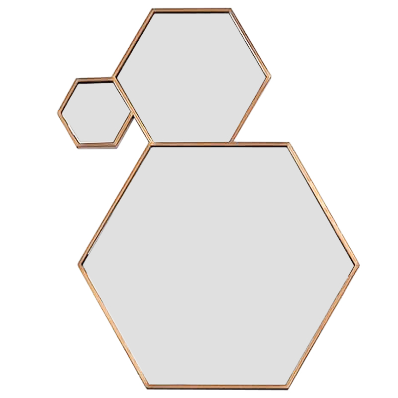 Зеркало Hexagons Mirror Бронза в Воронеже | Loft Concept 