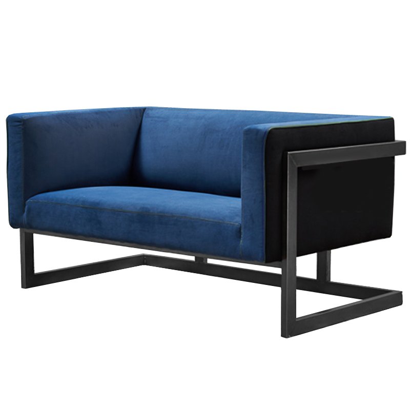 Диван Cube Blue Loveseat Sofa Синий в Воронеже | Loft Concept 