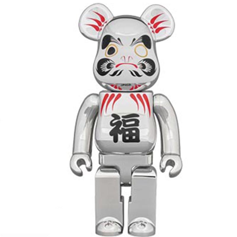 Статуэтка Bearbrick Daruma Silver Серебряный Черный Красный в Воронеже | Loft Concept 