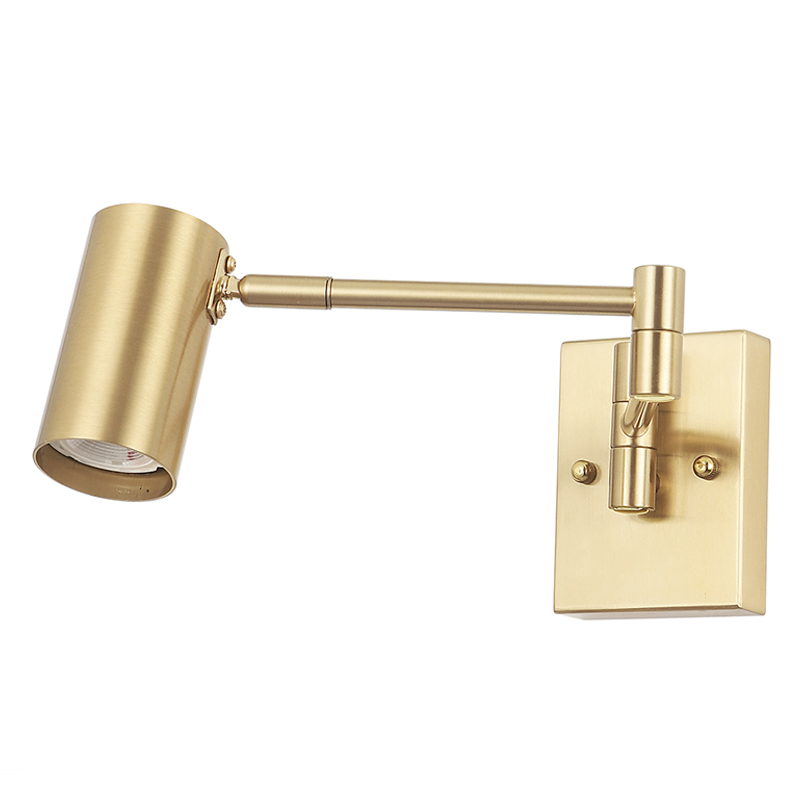 Бра с цилиндрическим плафоном и поворотным механизмом Trumpet Wall Lamp Латунь Черный Бра с цилиндрическим плафоном и поворотным механизмом Trumpet Wall Lamp Латунь Черный в Воронеже | Loft Concept