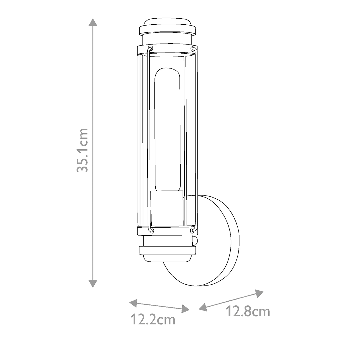 Бра для ванных комнат с прозрачным цилиндрическим плафоном на круглом основании Hinkley в Воронеже