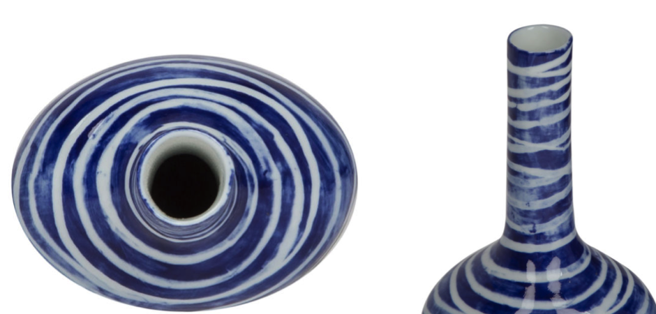 Ваза blue & white ornament Striped Bottle Ваза blue & white ornament Striped Bottle - Loft-Concept в Воронеже