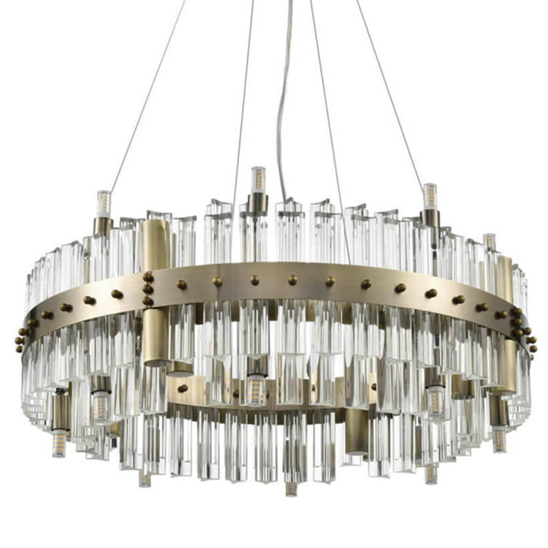 Люстра Saturno Not Baroncelli Bronze Chandelier  Бронза Прозрачный (Transparent) в Воронеже | Loft Concept 