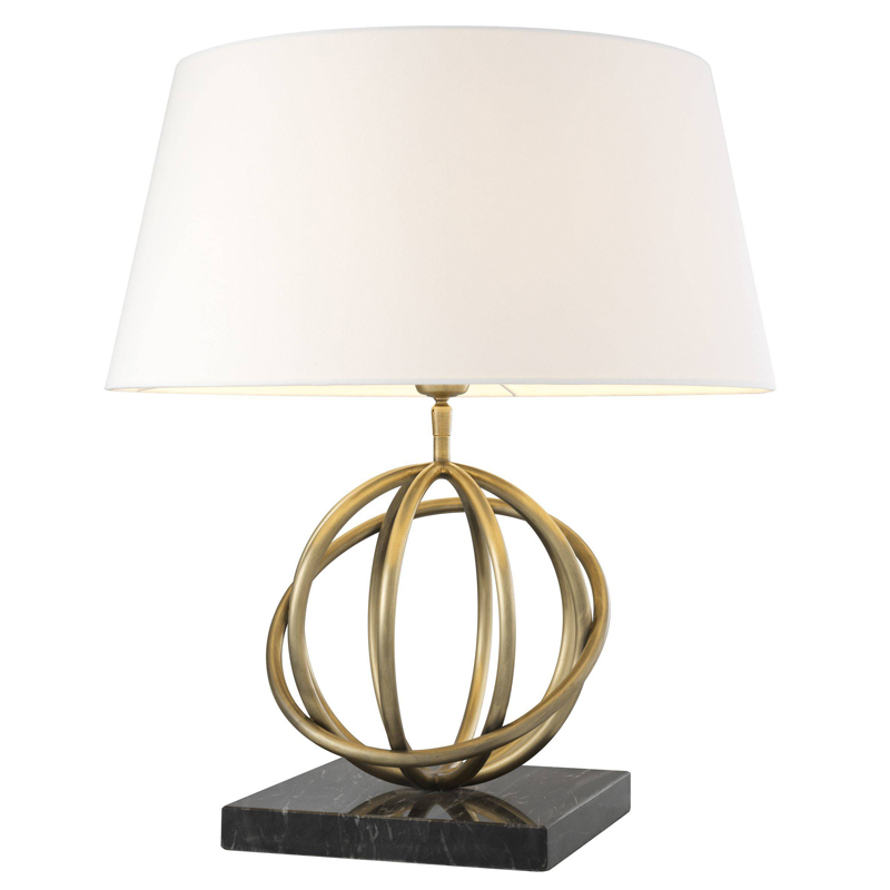 Настольная лампа Eichholtz Table Lamp Edition Белый Черный Латунь Античная полированная в Воронеже | Loft Concept 