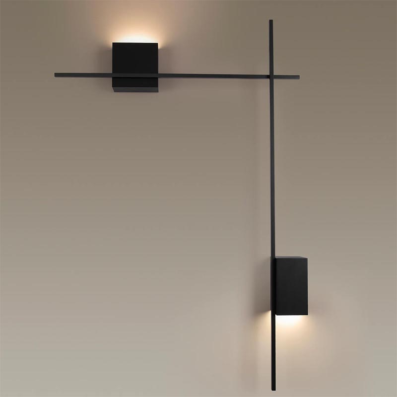 Бра Blocks Wall Light Black Angle Черный в Воронеже | Loft Concept 