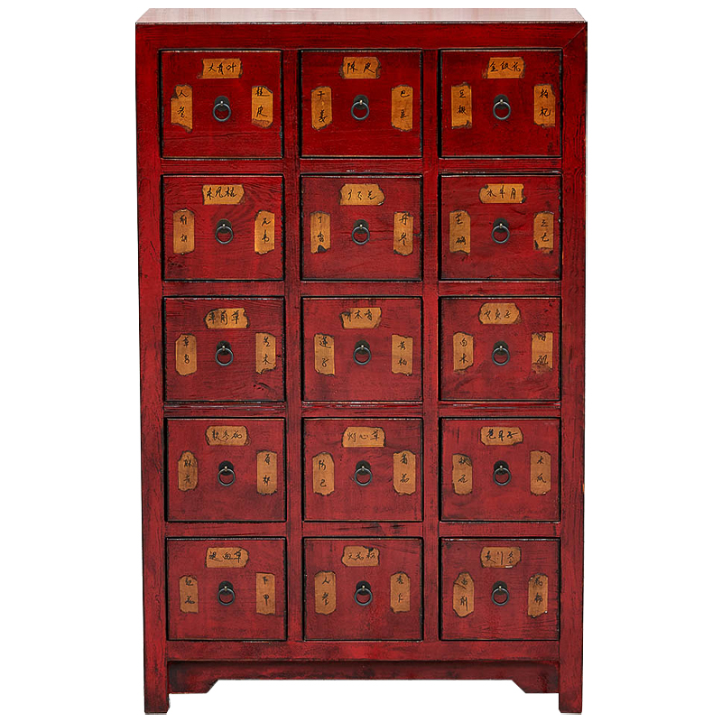 Комод в китайском стиле с маленькими выдвижными ящиками Red Chest of Drawers Red Коричневый Красный Комод в китайском стиле с маленькими выдвижными ящиками Red Chest of Drawers Red Коричневый Красный в Воронеже | Loft Concept
