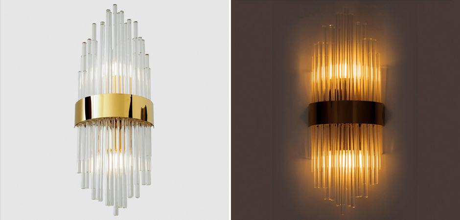 Хрустальное бра Flutes Gold Хрустальное бра Flutes Gold - Loft-Concept в Воронеже