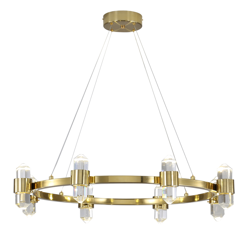 Люстра Crystal Ring Chandelier Brass Латунь Прозрачный в Воронеже | Loft Concept 