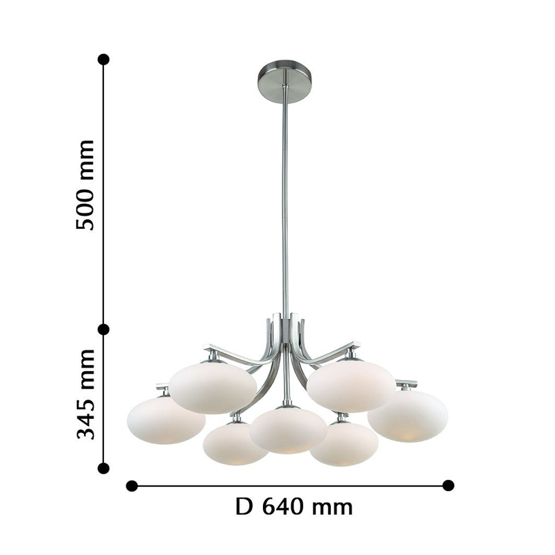 Люстра с овальными белыми плафонами Mushrooms Lamp в Воронеже