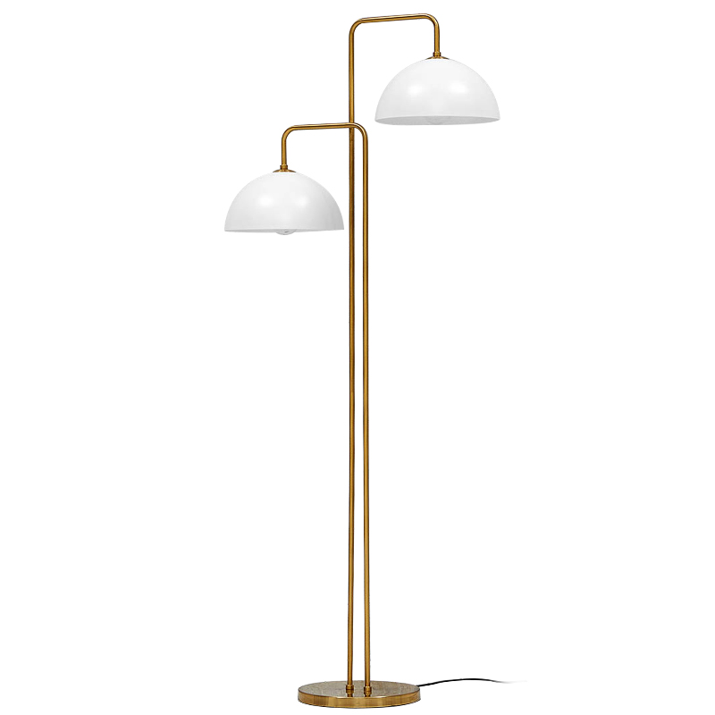 Торшер Haworth Floor Lamp Золотой Белый в Воронеже | Loft Concept 