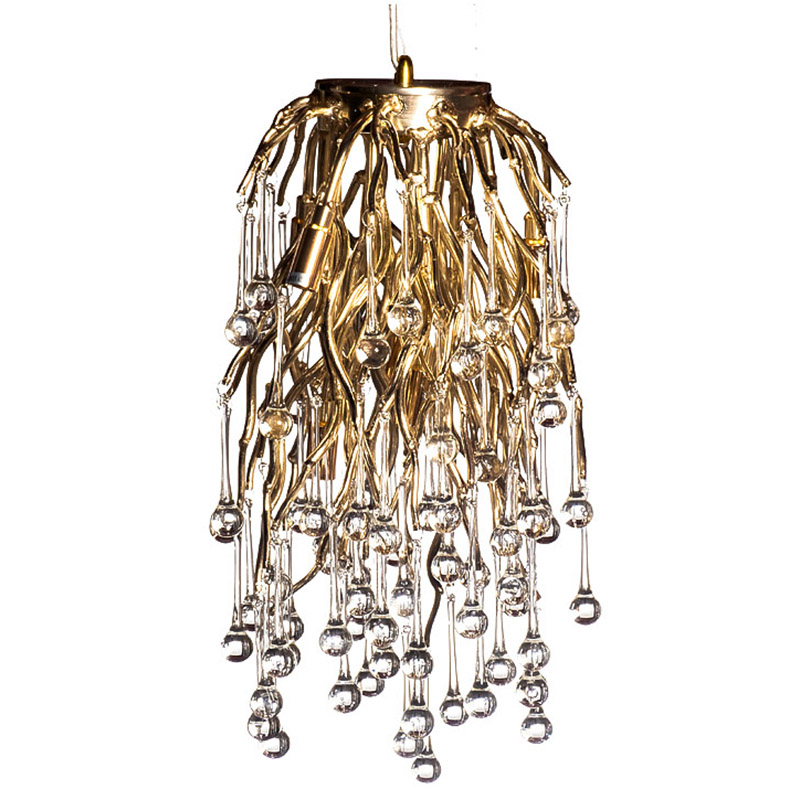 Подвесной светильник Droplet Gold Hanging Lamp Золотой Прозрачный в Воронеже | Loft Concept 