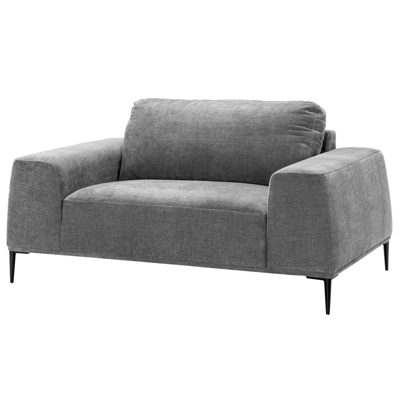 Кресло Eichholtz Loveseat Montado grey Серый Черный в Воронеже | Loft Concept 